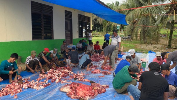 Holding Perkebunan Nusantara Salurkan 150 Ton Daging Kurban, Karyawan PalmCo Antar Langsung hingga Pelosok Desa